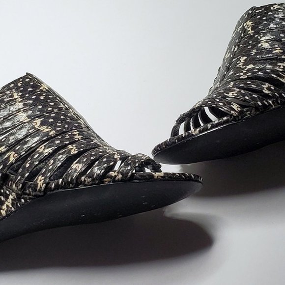 CK Phillipa Cage Wedge Sandals Snakeskin - Picture 2 of 6
